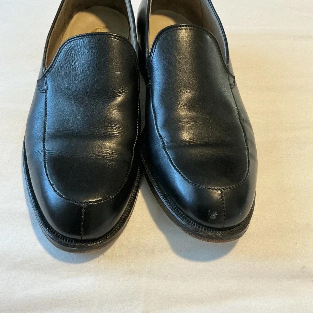 BESPOKE By Shoemaker Lee Kee Black Leather Slip On Loafers Dress Shoes 9.5 D EUC